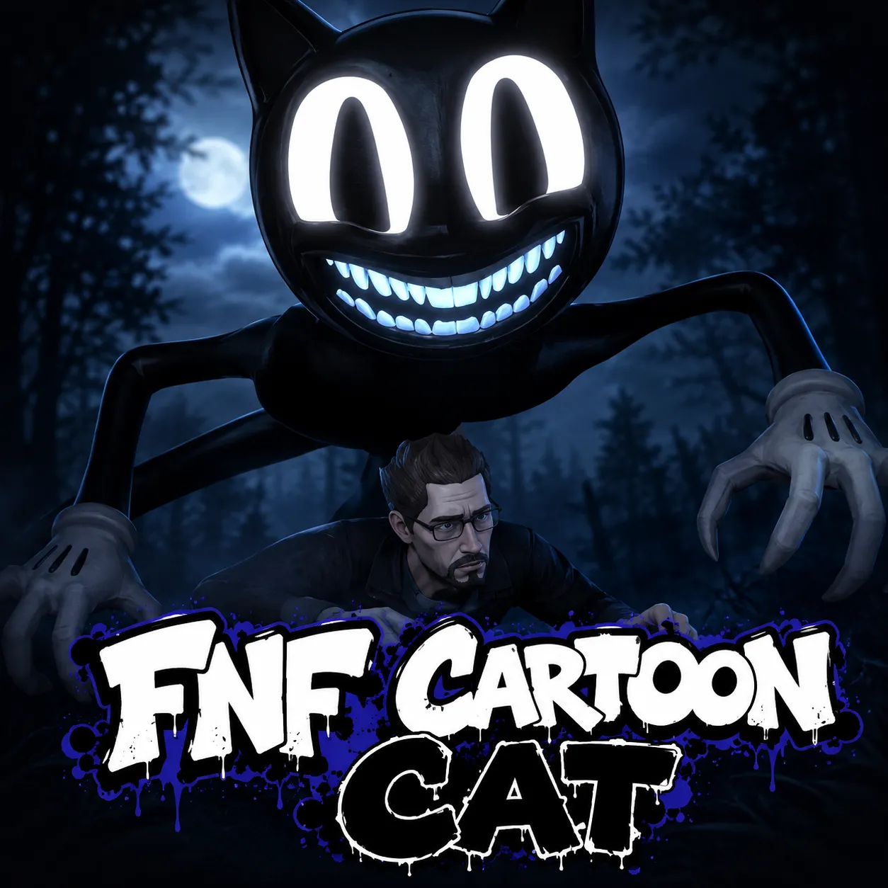 PLay FNF Cartoon Cat – Music Video – Run Away now!