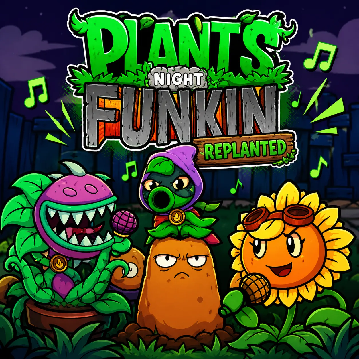 PLay FNF VS Plant’s Night Funkin Replanted now!