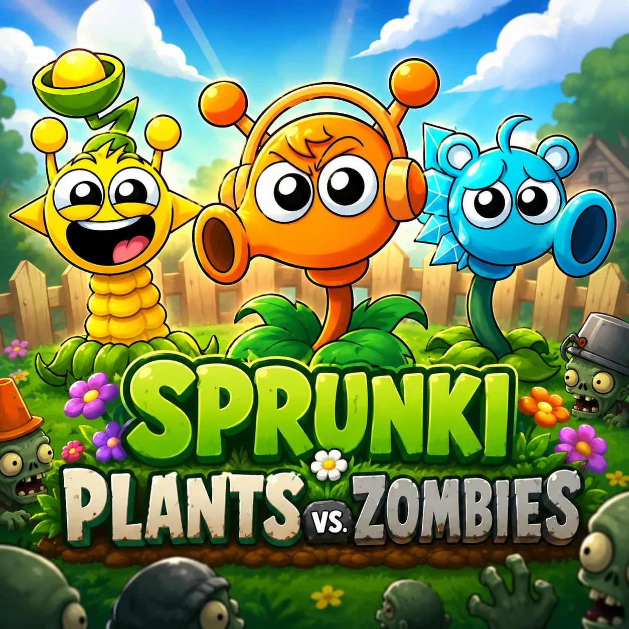 PLay Sprunki Plants vs. Zombies now!